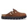 Birkenstock Boston Chunky Suede Leather - Dark Tea